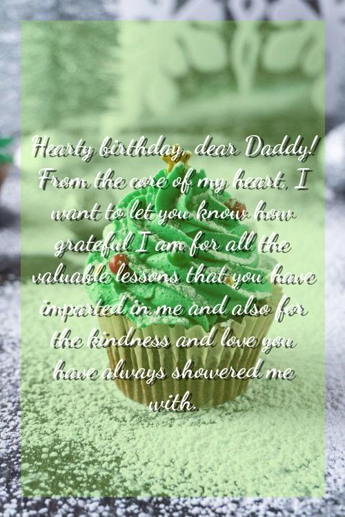 birthday msg for daddy from daughter